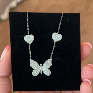 silver butterfly necklace